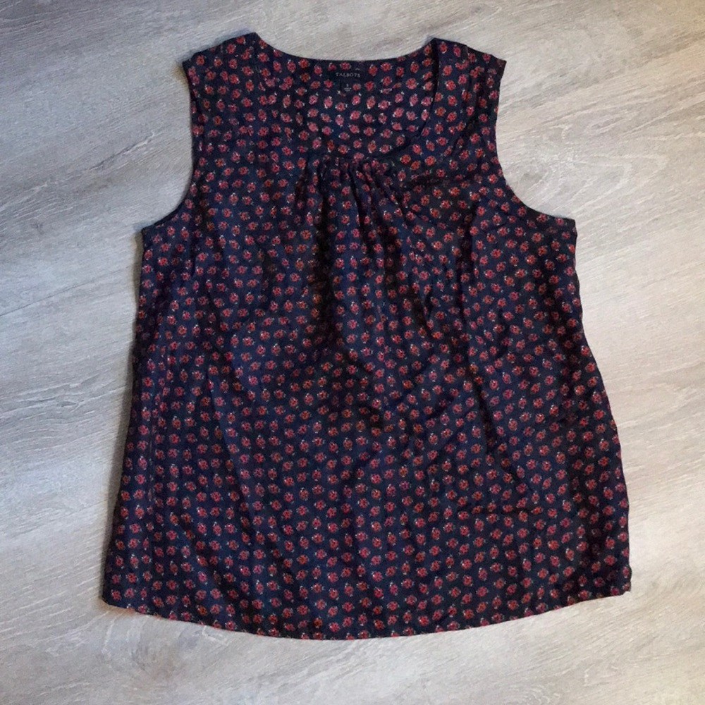 Talbots Ladybug Silk Top